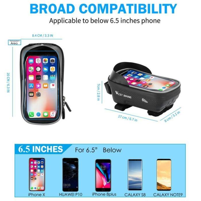 Funda de teléfono para marco frontal de bicicleta - Imagen 5
