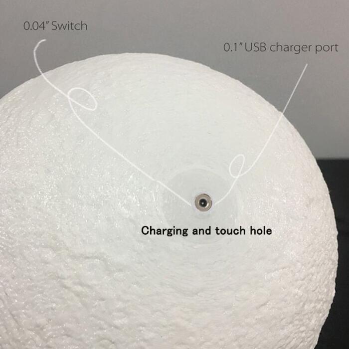 Lámpara LED de luna 3D - Imagen 3