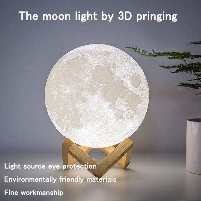 Lámpara LED de luna 3D - Imagen 2