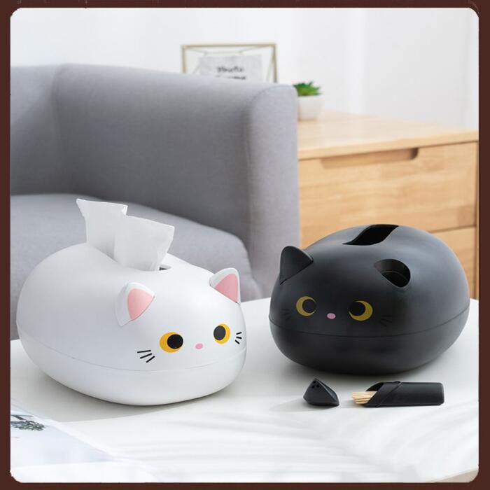 Caja de pañuelos de gato Kawaii para la cocina o salón - Imagen 3