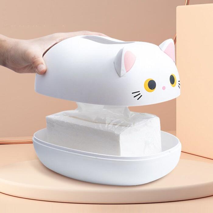 Caja de pañuelos de gato Kawaii para la cocina o salón - Imagen 2