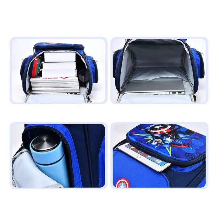 Mochila escolar Spiderman y Capitán America - Imagen 3
